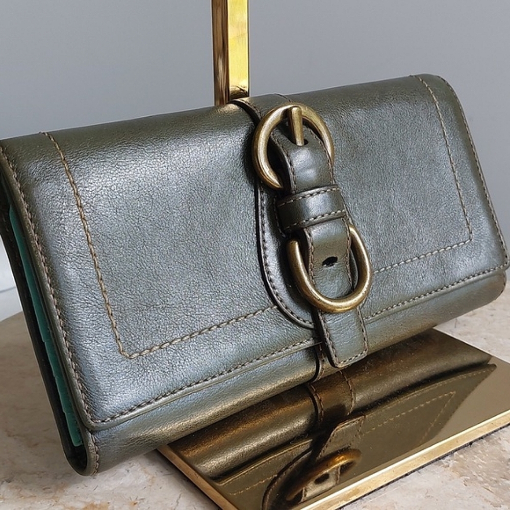 Coach legacy 65th Anniversary๐ซ olive & Aqua Vachetta leather rare ๐ 1941 - Picture 3 of 13